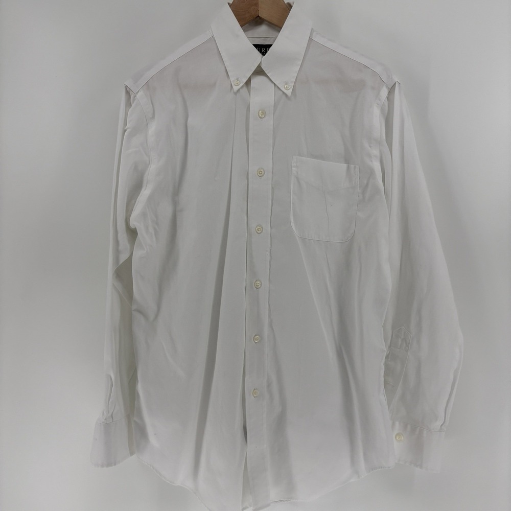 Lauren Ralph Lauren Black Label Dress Shirt 15 32/33 White No Iron Men's